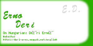 erno deri business card